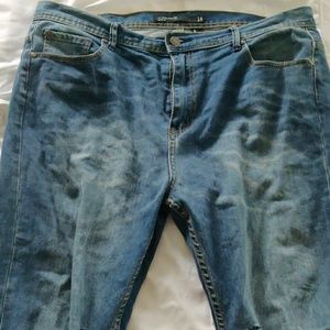 Ripped apart jeans washed out